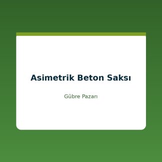 Asimetrik Beton Saksı-Karaelmas Organik Tarım