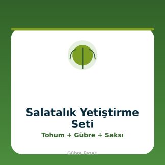 Saksıda Salatalık Yetiştirme Seti - Tohum Gübre Saksı